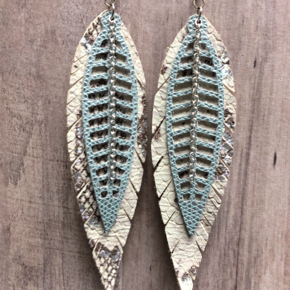Custom leather earrings